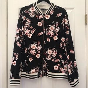 Torrid floral bomber jacket